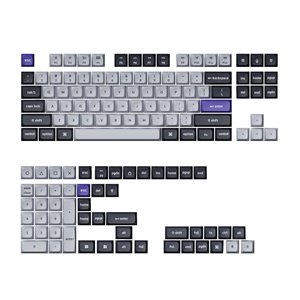 PBT-46 Keychron-Double-Shot-KSA-PBT-Keycap-Set-Dark-Grey-White-Smoke wr 01a Keychron Double Shot KSA PBT Keycap Set - Dark Grey/White Smoke
