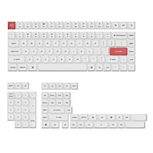 PBT-57 wr 01a Keychron Double Shot PBT OSA Full Keycap Set - Black/White