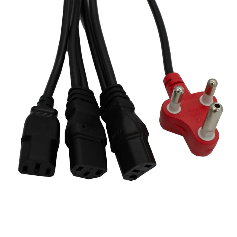 PC-6D3IC13BK3.8 wr 01 PWR Dedicated to 3 Headed Cable 3.8m