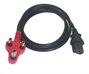 PC-6DCIC073BK1.8 PWR Dedicated to Single Headed Kettle Cable 1.8m