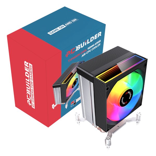 PCBuilder TYHPOON COOL 90mm Air CPU Cooler - Black
