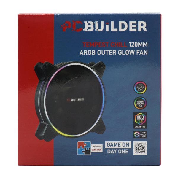 PCBuilder Tempest Chill 120MM ARGB Outer Glow Fan
