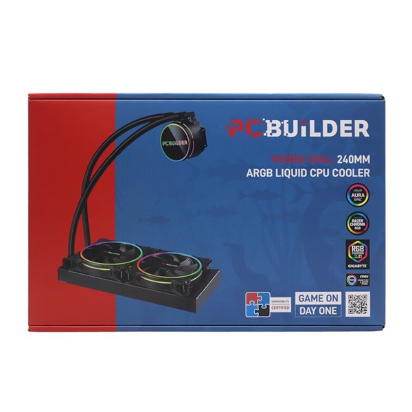 PCB-LC-HYDRO-C240 wr 04a PCBuilder Hydro Chill 240MM AIO Liquid CPU Cooler ARGB