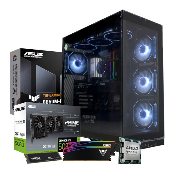 PCBuilder Ryzen 7 9850X3D ODYSSEY Windows 11 Gaming PC