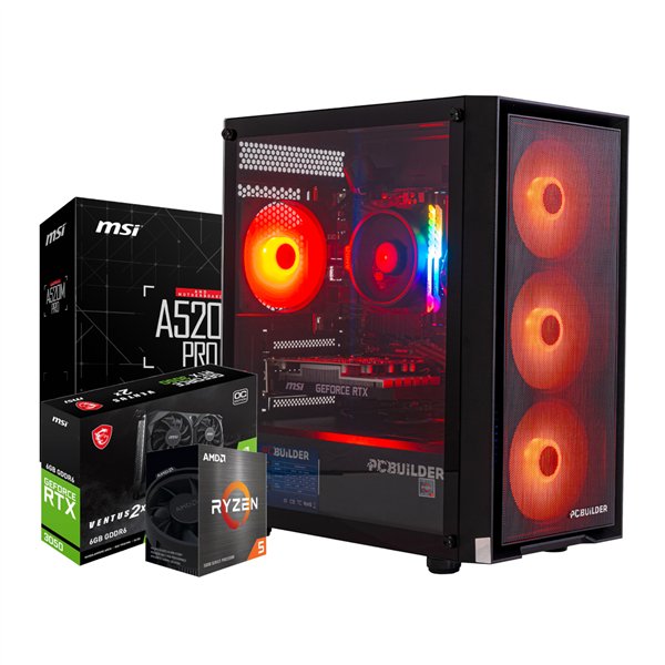 PCBuilder Ryzen 5 5500 SCOUT Windows 11 Gaming PC
