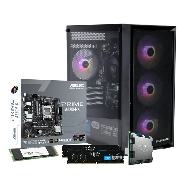 PCBuilder Ryzen 5 8600G WARDEN Windows 11 Gaming PC