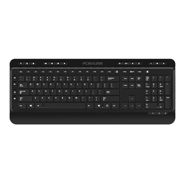 PCBuilder ALPHA Silent Wireless Keyboard and Mouse Combo
