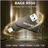 PE256GR550DSAD Patriot-Rage-R550-256GB-USB3.2-Swing-Type-A-to-C-Flash-Drive wr 05 Patriot Rage R550 256GB USB3.2 Swing Type A to Type-C Flash Drive