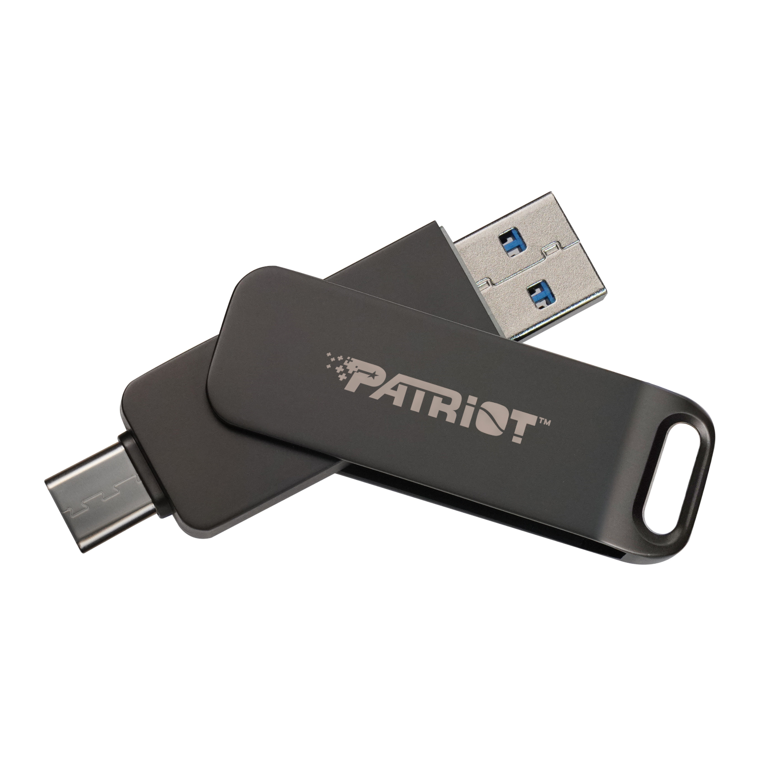 PE64GR550DSAD Patriot-Rage-R550-64GB-USB3.2-Swing-Type-A-to-C-Flash-Drive wr 01 Patriot Rage R550 64GB USB3.2 Swing Type A to Type-C Flash Drive