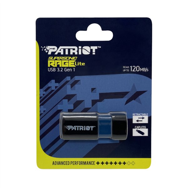 PEF1TBRLB32U wr 07 Patriot Rage Lite 1TB USB3.2 Flash Drive - Black