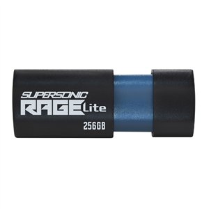 PEF256GRLB32U wr 01 Patriot Rage Lite 256GB USB3.2 Flash Drive - Black