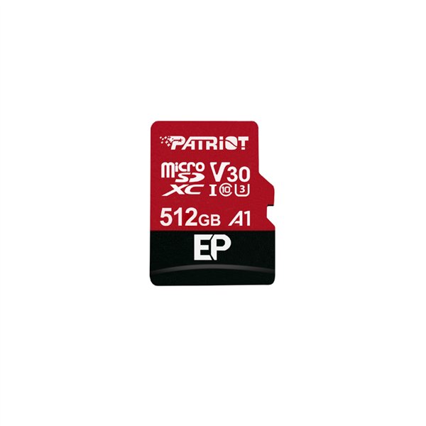 PEF512GEP31MCX wr 01 Patriot EP V30 A1 512GB Micro SDXC Card + Adapter