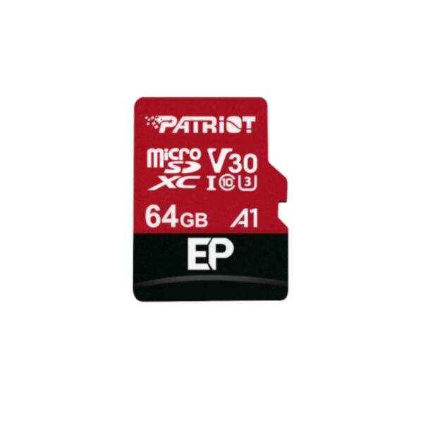 PEF64GEP31MCX wr 01 Patriot EP V30 A1 64GB Micro SDXC Card + Adapter