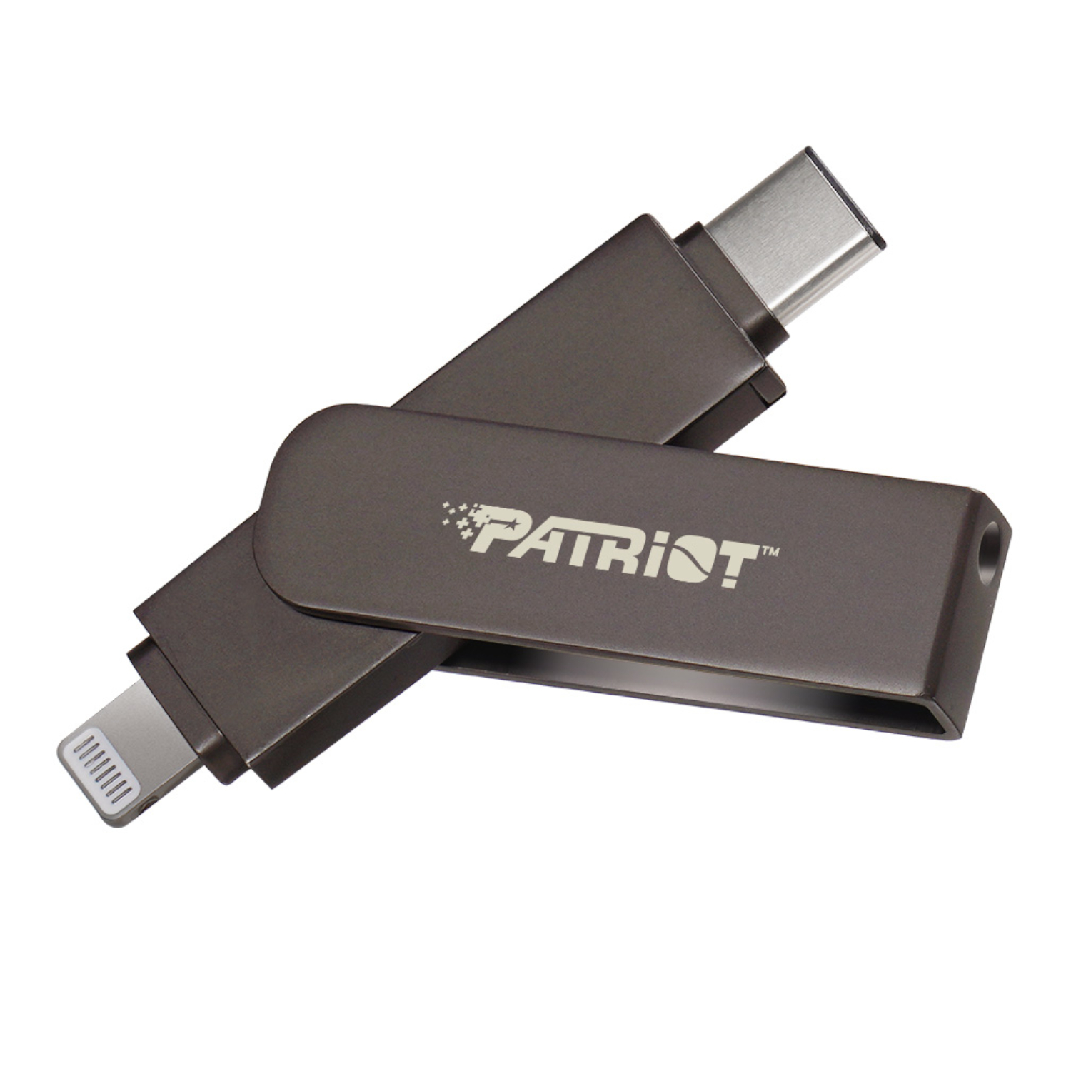 PI256GSKM30CL Patriot-iLuxe-Stick-C-256GB-USB-3.2-GEN-1-Type-C-Lightning-Flash-Drive-Black wr 01a Patriot iLuxe Stick C 256GB USB 3.2 GEN 1 Type C + Lightning Flash Drive - Black