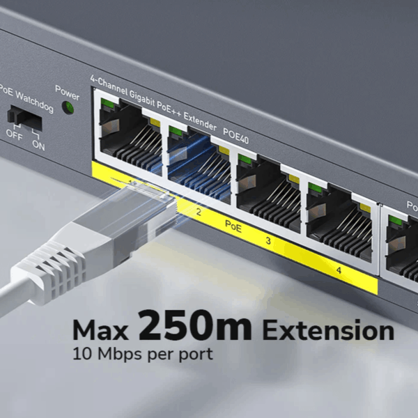 POE40 Cudy 4 Port Gigabit PoE 1x PoE Input 60W wr 03 Cudy 4 Port Gigabit PoE 1x PoE Input 60W Switch