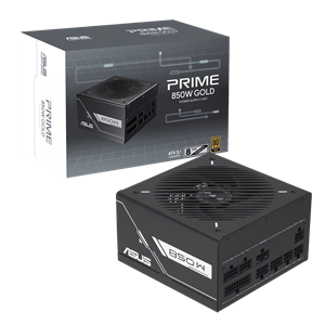 PRIME-850G ASUS Prime 850W 80PLUS Gold Black Editio wr 01 ASUS Prime 850W 80PLUS Gold Black Edition PCIe 5.0 Modular Power Supply