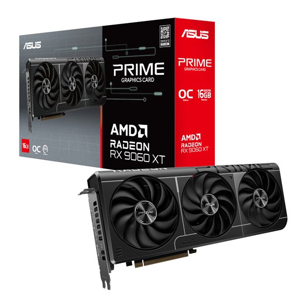 PRIME-RX9060XT-O16G ASUS-PRIME-Radeon-RX-9060-XT-16GB-GDDR6-OC wr 01a ASUS Prime Radeon RX 9060 XT OC 16GB GDDR6 Graphics Card