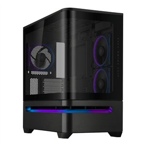 Asus Prime AP202 ARGB Curved Tempered Glass Micro-ATX Chassis – Black