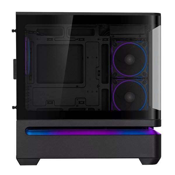 Asus Prime AP202 ARGB Curved Tempered Glass Micro-ATX Chassis – Black