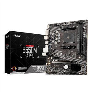 PROB550M-APRO MSI-B550M-A-Pro-AM4-M-ATX-Motherboard-Black wr 01a MSI B550M-A Pro AM4 M-ATX Motherboard