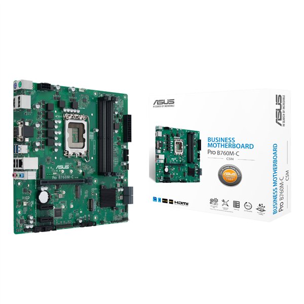 PROB760M-C-CSM ASUS-PRO-B760M-C-CSM-LGA-1700-M-ATX-Motherboard wr 01a ASUS PRO B760M C CSM LGA 1700 M-ATX Motherboard