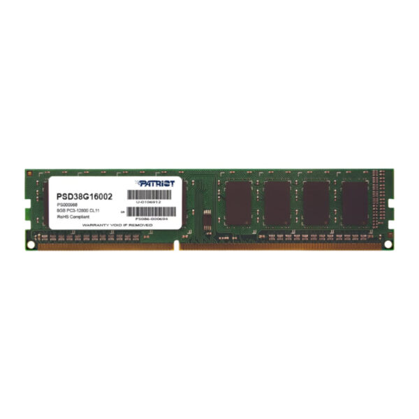 PSD38G16002 wr 01b Patriot Signature Line 8GB 1600MHz DDR3 Single Rank Desktop Memory
