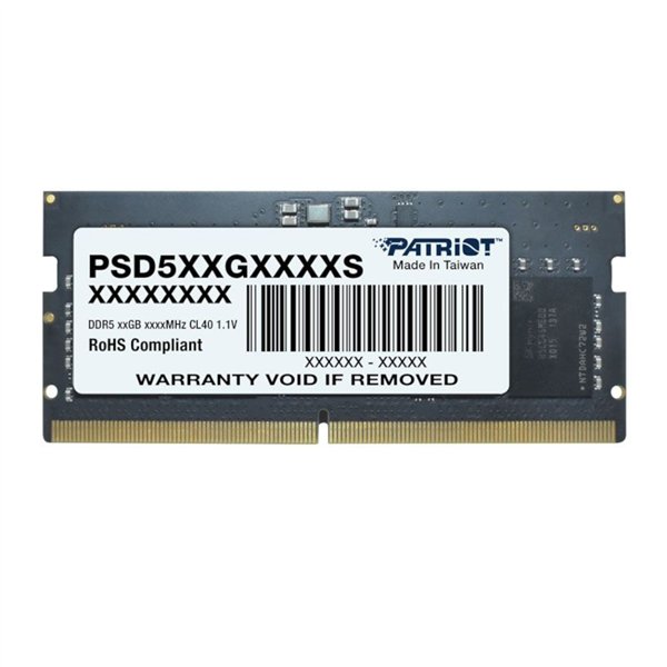 PSD58G480041S Patriot-Signature-Line-8GB-4800MHz-DDR5-SODIMM-Notebook-Memory wr 01a Patriot Signature Line DDR5 8GB 4800MHz Single Rank SODIMM Notebook Memory