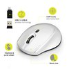 Port Connect Silent 1600DPI 3 Button Wireless Mouse - White