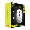 Port Connect Silent 1600DPI 3 Button Wireless Mouse - White