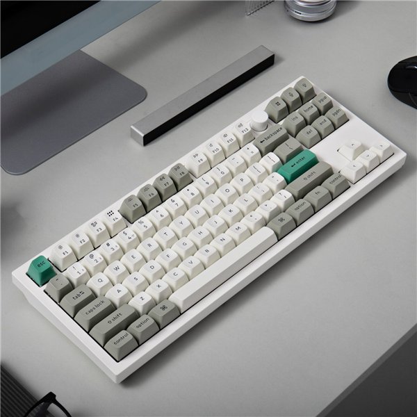 Q3M-P1 Keychron Q3 Max 80 Full Assembled Knob R wr 04 Keychron Q3 Max 80% Full Assembled Knob Red Switch Hot-Swap Gateron Jupiter RGB Wireless Keyboard - Shell White