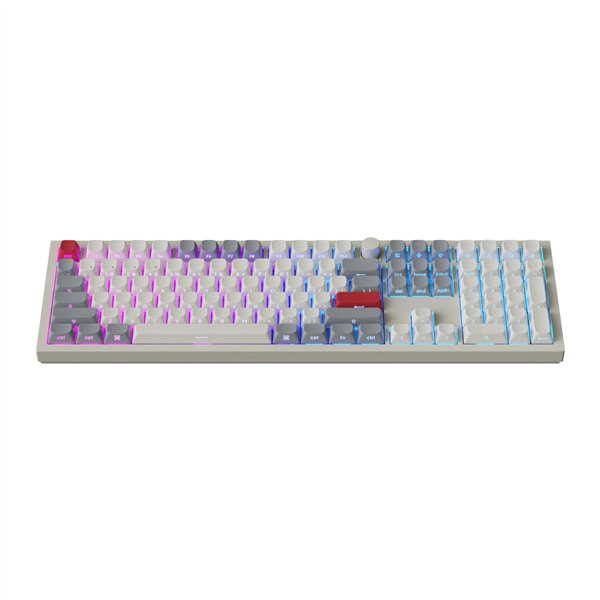Q6M-P1S Keychron-Q6-Max-QMK-VIA-Wireless-Custom-Mechanical-Keyboard-Gateron-Red-Jupiter-Switches-Shell-White wr 03 Keychron Q6 Max QMK/VIA Wireless Custom Mechanical Keyboard OSA Gateron Red Jupiter Switches - Shell White