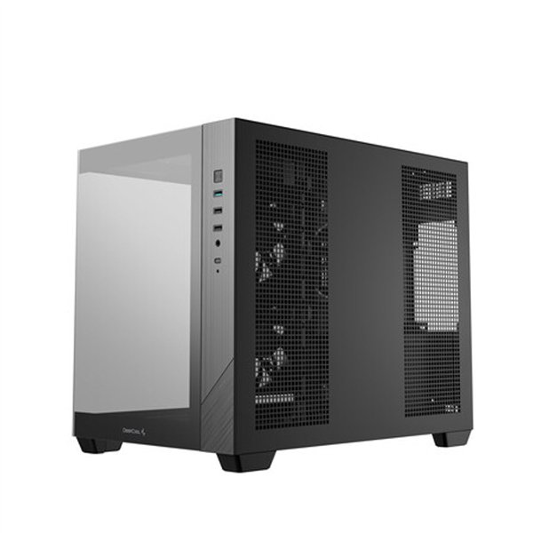 Deepcool CG330 3F Panoramic Dual-Chamber Micro-ATX Gaming Chassis - Black