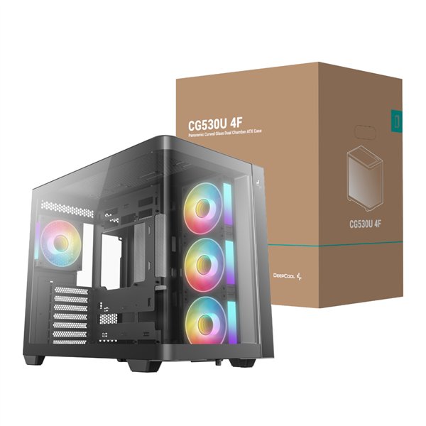 R-CG530U-BKAGA4-G DeepCool-CG530U-4F-ATX-Gaming-Chassis-Black wr 01a DeepCool CG530U 4F ATX Gaming Chassis - Black