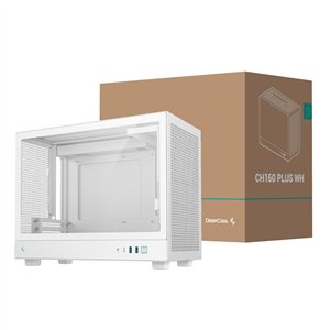 R-CH160-WHNGM0-G DeepCool-CH160-PLUS-Micro-ATX-Chassis-White wr 01a DeepCool CH160 PLUS Micro-ATX Chassis - White