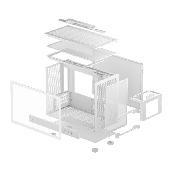 R-CH160-WHNGM0-G DeepCool-CH160-PLUS-Micro-ATX-Chassis-White wr 07a DeepCool CH160 PLUS Micro-ATX Chassis - White