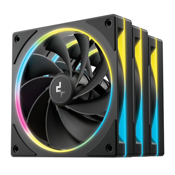 R-FL12RSE-BKAPN3-G DeepCool-FL12R-SE-3-in-1-ARGB-Fan-Pack-Black wr 02a DeepCool FL12R SE 3-in-1 ARGB 120mm PWM 3 Fan Pack - Black