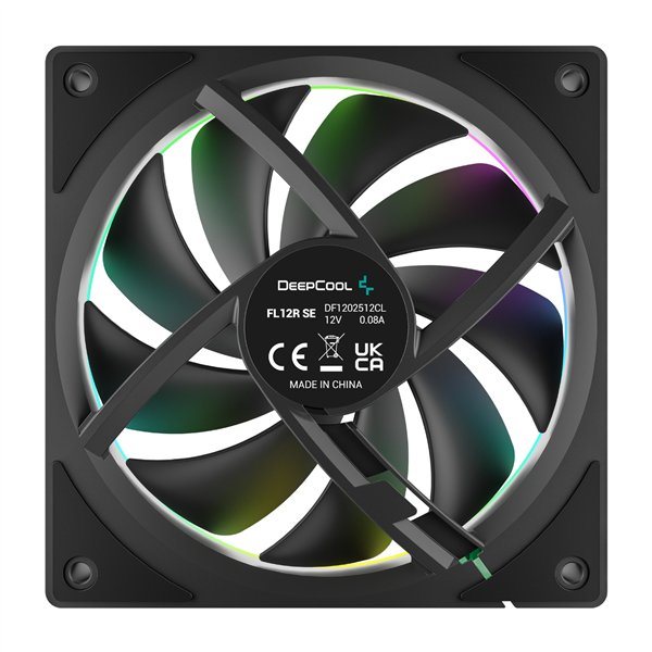 R-FL12RSE-BKAPN3-G DeepCool-FL12R-SE-3-in-1-ARGB-Fan-Pack-Black wr 06a DeepCool FL12R SE 3-in-1 ARGB 120mm PWM 3 Fan Pack - Black