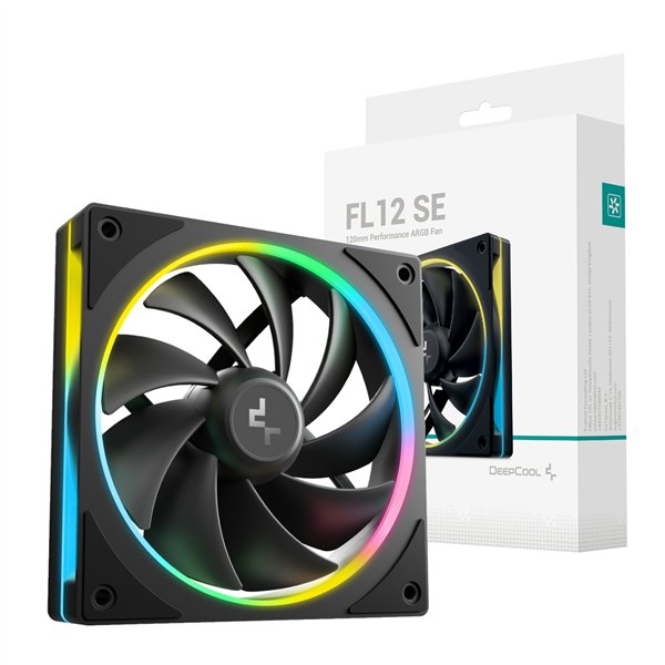 R-FL12SE-BKAPN1-G DeepCool-FL12-SE-120mm-ARGB-PWM-Fan-Black wr 01 DeepCool FL12 SE 120mm ARGB PWM Fan - Black