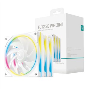 DeepCool FL12 SE 3-in-1 ARGB 120mm Fan 3 Pack - White