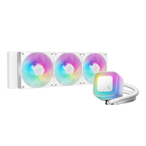 R-LE360-WHAMMN-G-2-White DeepCool-LE360-V2-ARGB-360mm-AIO-Liquid-Cooler-White wr 02a DeepCool LE360 V2 ARGB 360mm AIO Liquid Cooler - White