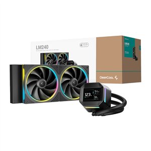 R-LM240-BKDMMC-1 DeepCool-LM240-ARGB-240mm-AiO-Liquid-Cooler-Black wr 01a DeepCool LM240 ARGB 240mm AiO CPU Liquid Cooler - Black
