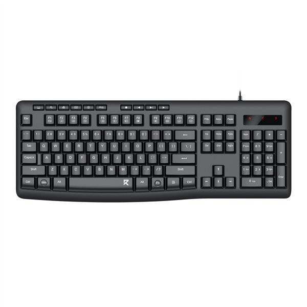 RD-BK-7366 Redragon-BK-7366-Full-size-Ergonomic-Membrane-Office-Keyboard-Black wr 01a Redragon BK-7366 Full-size Ergonomic Wired Membrane Office Keyboard - Black