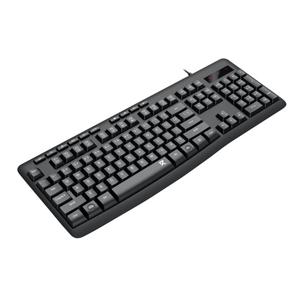 RD-BK-7366 Redragon-BK-7366-Full-size-Ergonomic-Membrane-Office-Keyboard-Black wr 02a Redragon BK-7366 Full-size Ergonomic Wired Membrane Office Keyboard - Black