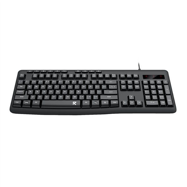 RD-BK-7366 Redragon-BK-7366-Full-size-Ergonomic-Membrane-Office-Keyboard-Black wr 03a Redragon BK-7366 Full-size Ergonomic Wired Membrane Office Keyboard - Black