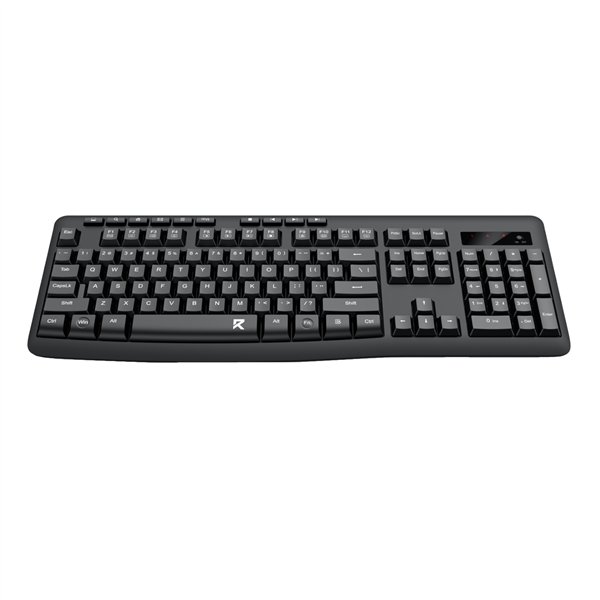 Redragon BK-7367 Full-size Ergonomic Wireless Membrane Office Keyboard - Black