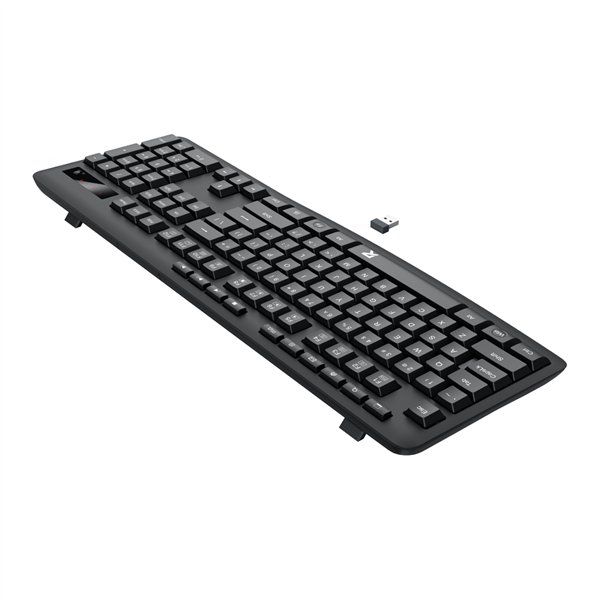 Redragon BK-7367 Full-size Ergonomic Wireless Membrane Office Keyboard - Black