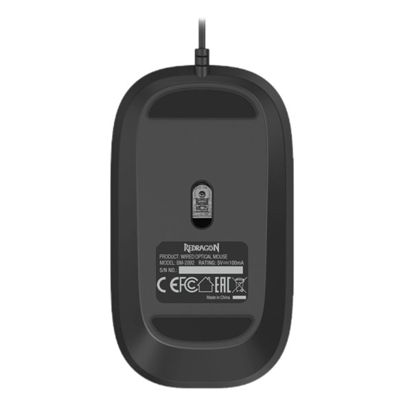 RD-BM-2892 Redragon-Wired-Optical-Office-Mouse-Blk 08 Redragon BM-2892 1200 DPI Wired Optical Mouse – Black