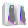Redragon GS20W ANVIL 3W 2.0 RGB Stereo Desktop PC Speakers - White