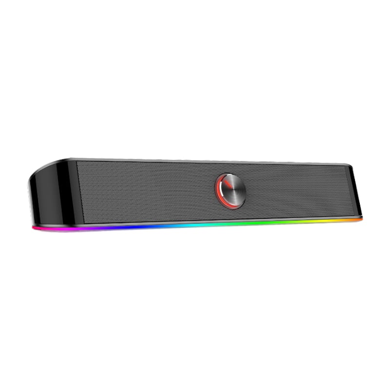 RD-GS560 wr 01 REDRAGON 2.0 Sound Bar ADIEMUS 2 x 3W RGB USB|Aux PC Gaming Speaker - Black
