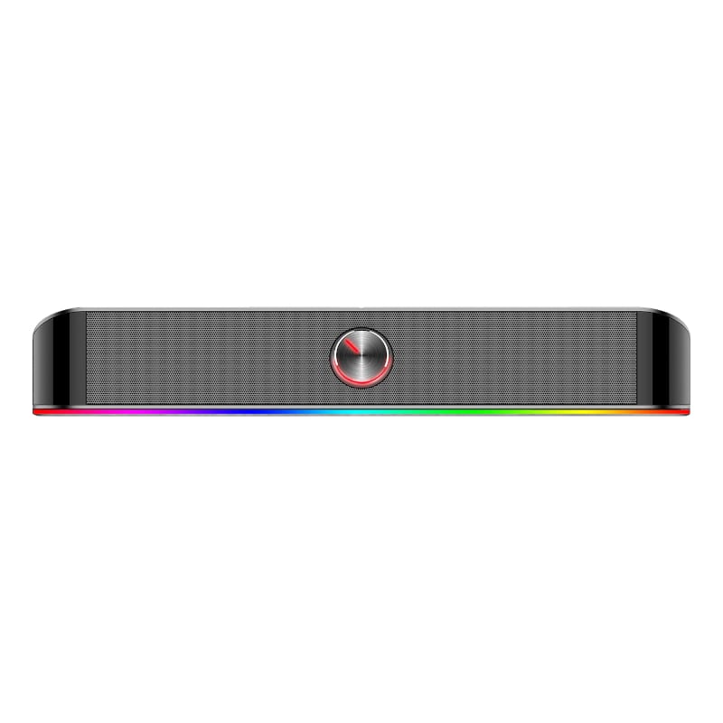 RD-GS560 wr 02 REDRAGON 2.0 Sound Bar ADIEMUS 2 x 3W RGB USB|Aux PC Gaming Speaker - Black